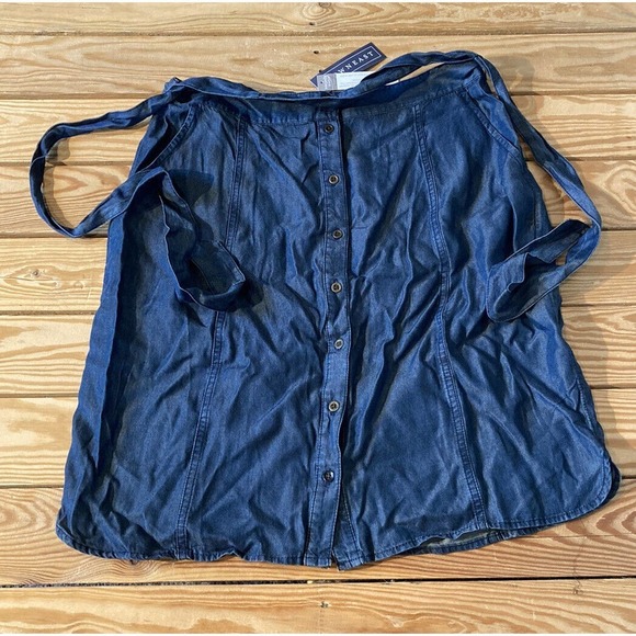 NWT DownEast Button Front Skirt Size Large Women’s Blue MSRP $34.99 - Picture 1 of 7